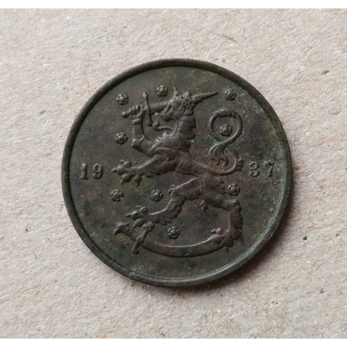 Финляндия 10 Пенни 1937 год 