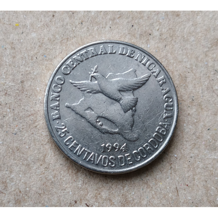Никарагуа 25 сентаво 1994 год
