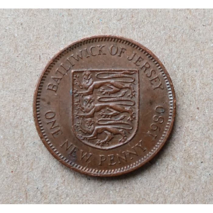 Джерси 1 Новый пенни 1980 год