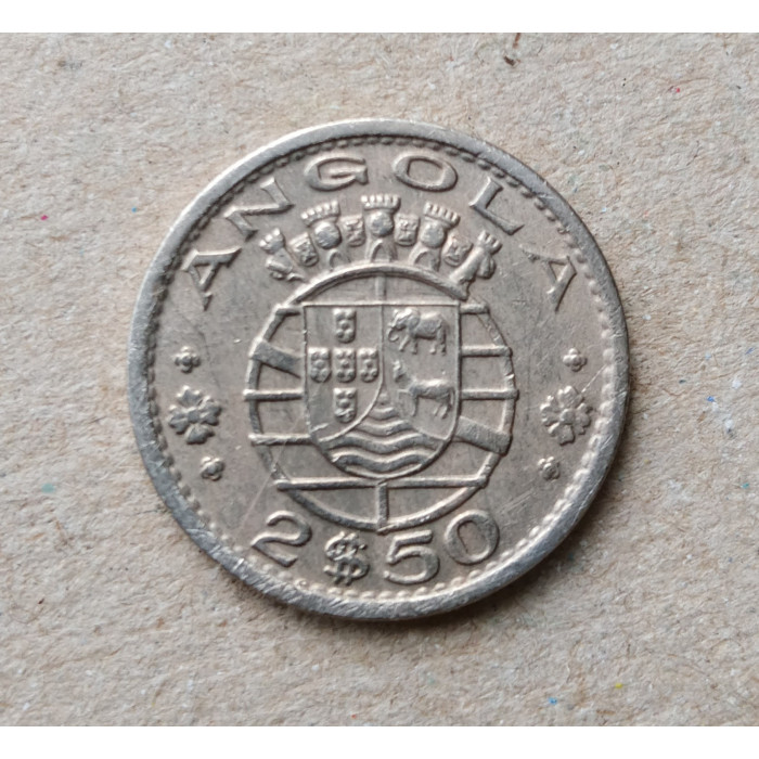 Ангола 2,5 эскудо 1967 год , Португалия