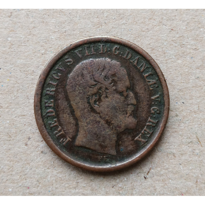 Дания 1 риксбанкскиллинг 1853 год