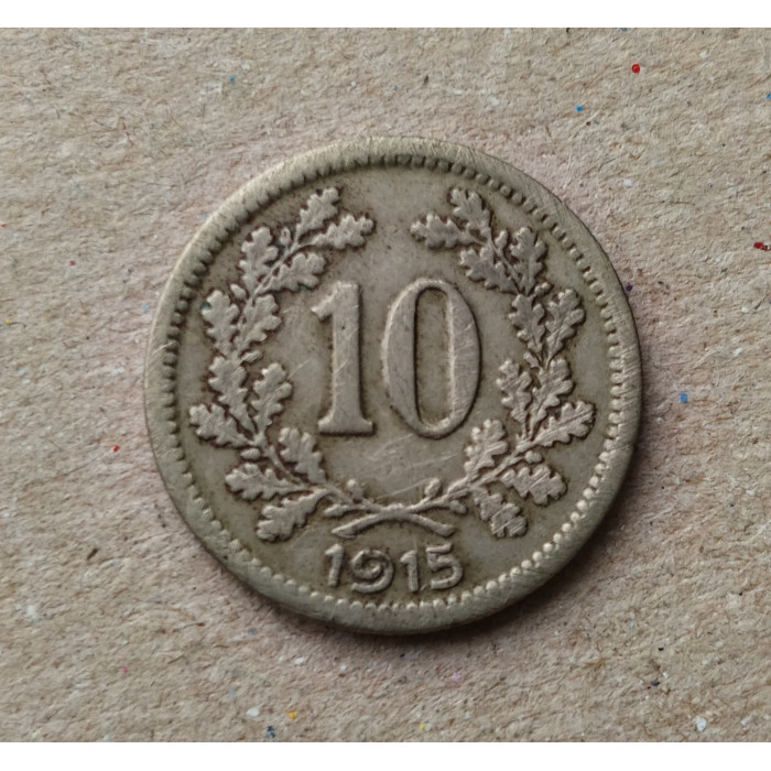 Австрия 10 Геллеров 1915 год