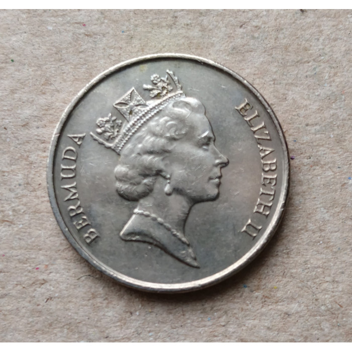 Бермуды 5 Центов 1996 год , Королевская рыба ангел