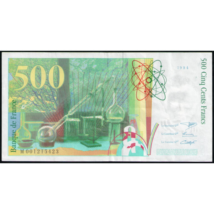 Франция 500 Франков 1994 год , , XF