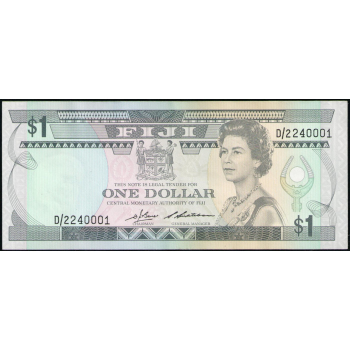 Фиджи 1 Доллар 1983 год , UNC, Елизавета 2