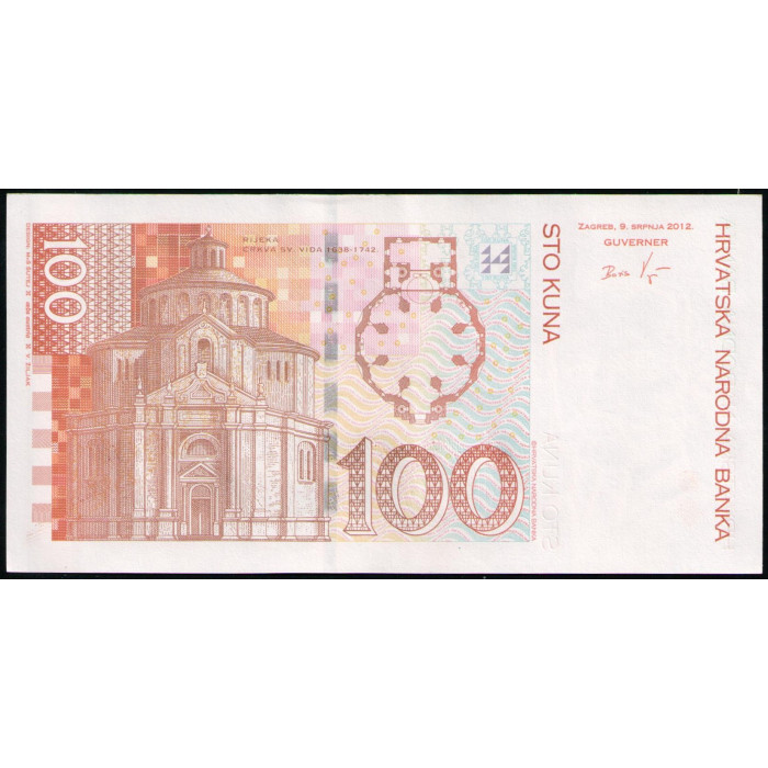 Хорватия 100 Куна 2012 год , AUNC