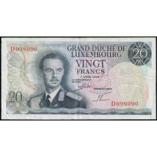 Люксембург 20 Франков 1966 год