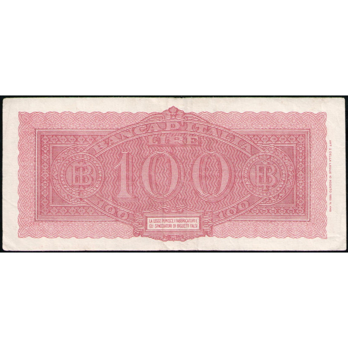 Италия 100 Лир 1944 год