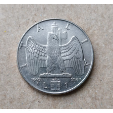 Италия 1 лира 1940 год