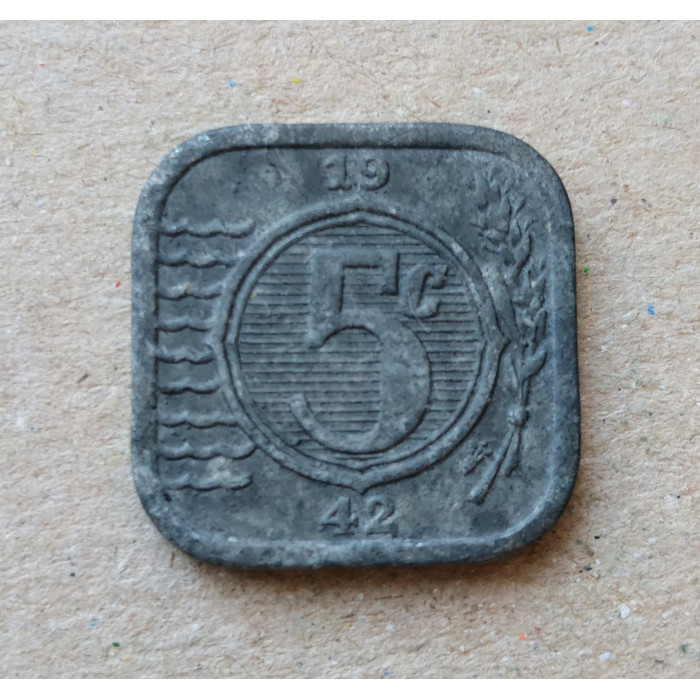 Нидерланды 5 центов 1942 год