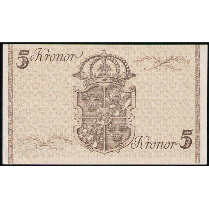 Швеция 5 Крон 1948 год , АUNC