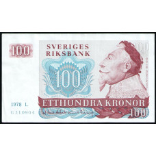 Швеция 100 Крон 1978 год , VF