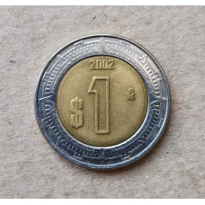 Мексика 1 Песо 2002 год , Биметалл