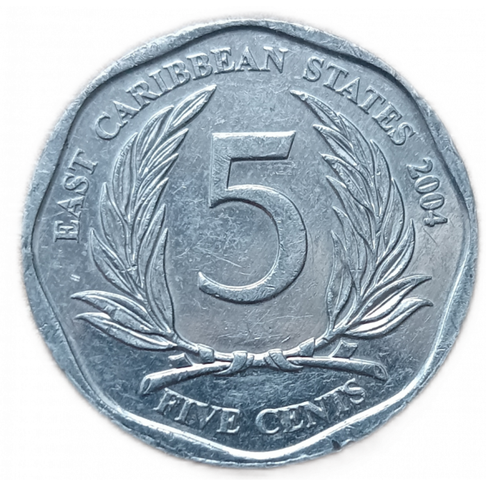 Восточные Карибы 5 Центов 2004 год