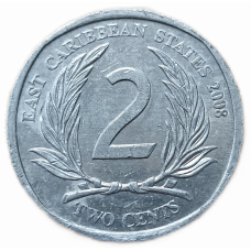 Восточные Карибы 2 Цента 2008 год