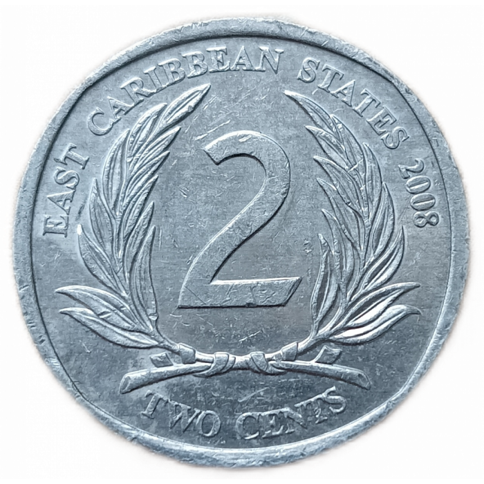 Восточные Карибы 2 Цента 2008 год