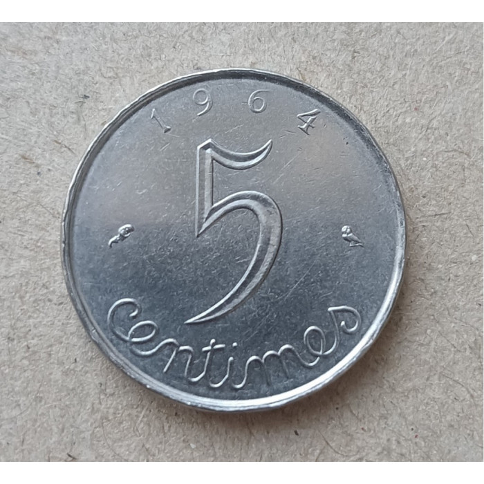 Франция 5 Сентим 1964 год