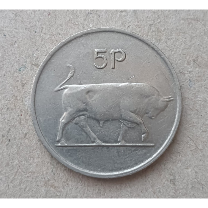 Ирландия 5 Пенсов 1980 год , Бык