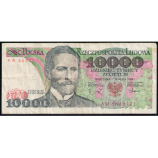 Польша 10000 Злотых 1988 год , Станислав Выспянский , Польский поэт