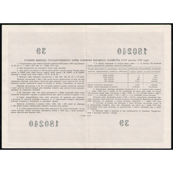СССР 100 рублей 1955 год , Облигация