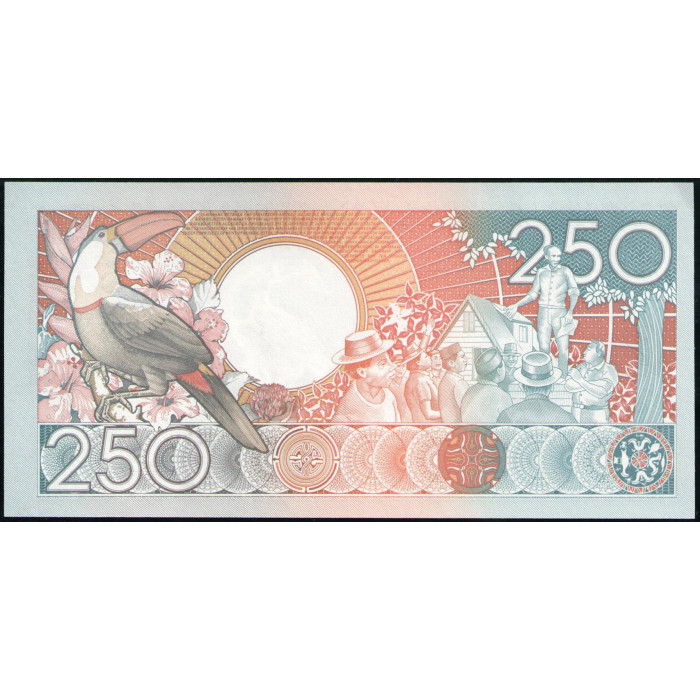 Суринам 250 Гульденов 1988 год , UNC