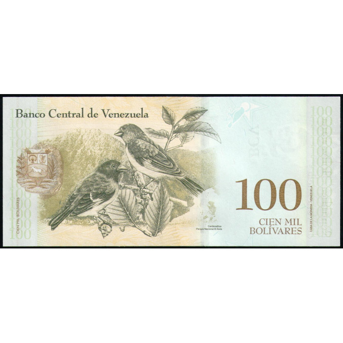 Венесуэла 100000 Боливар 2017 год , UNC