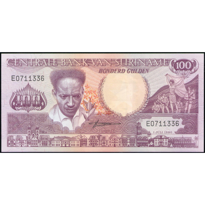 Суринам 100 Гульденов 1986 год , UNC