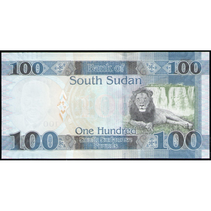 Южный Судан 100 фунтов 2019 год , UNC , Лев