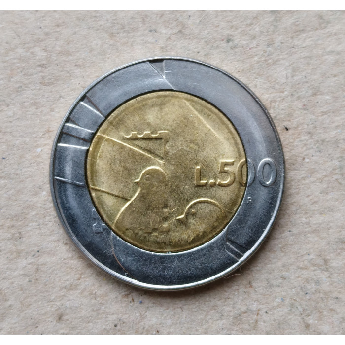 Сан-Марино 500 Лир 1990 год , Голуби , Почтовая марка