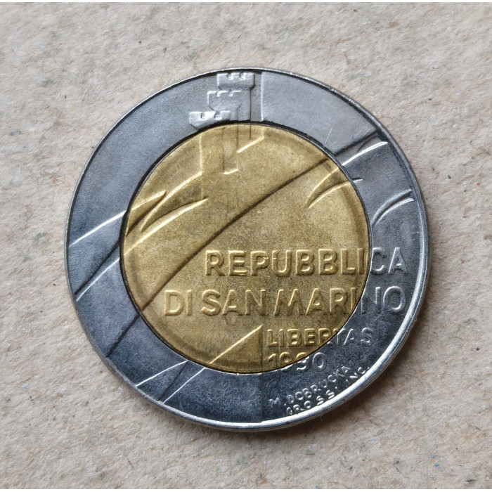 Сан-Марино 500 Лир 1990 год , Голуби , Почтовая марка