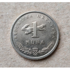 Хорватия 1 Куна 2014 год , Соловей , 20 лет национальной валюте