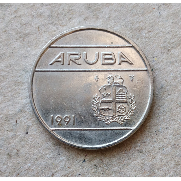 Аруба 25 Центов 1991 год
