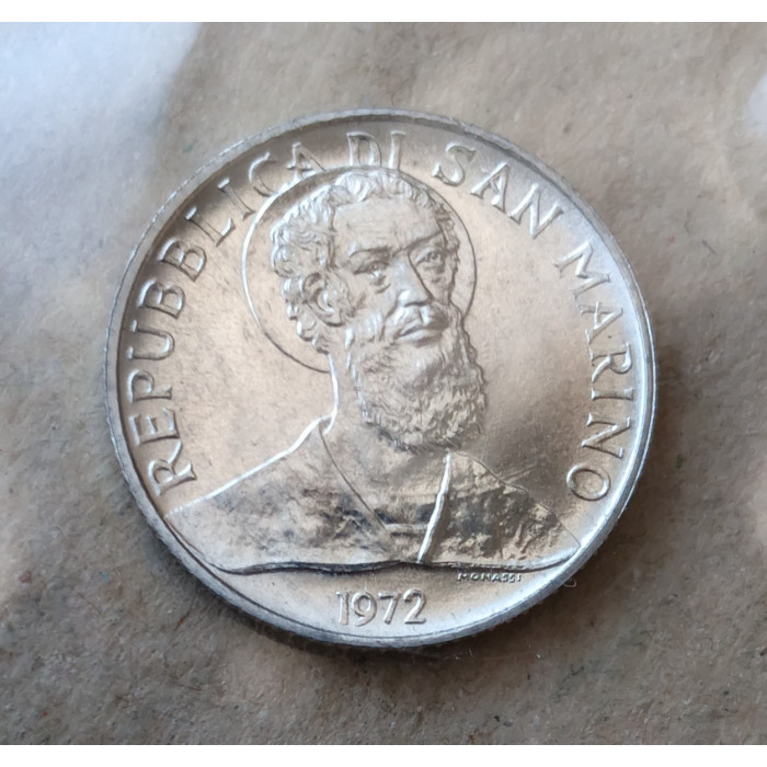 Сан-Марино 2 лиры 1972 год , Святой Марин , Запайка