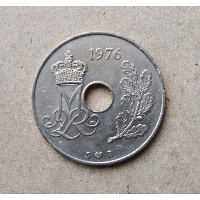 Дания 25 Эре 1976 год 