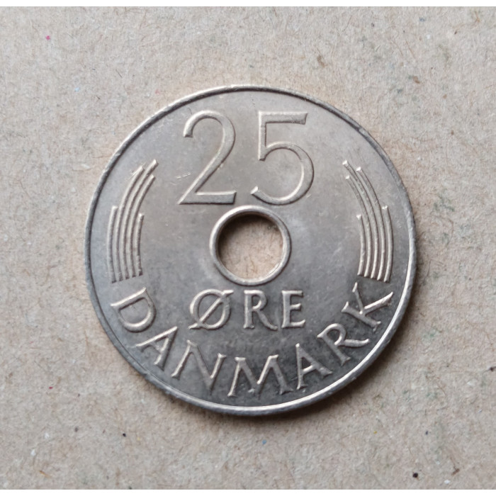 Дания 25 Эре 1978 год 