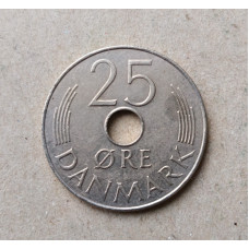 Дания 25 Эре 1986 год 