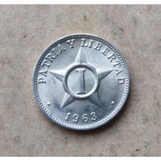 Куба 1 Сентаво 1963 год