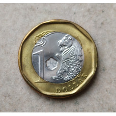 Сингапур 1 Доллар 2018 год , Биметалл