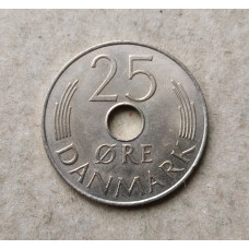 Дания 25 Эре 1985 год 