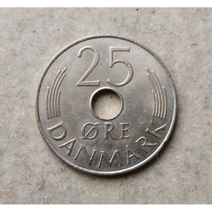Дания 25 Эре 1985 год 