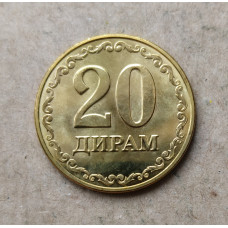 Таджикистан 20 дирам 2023 год
