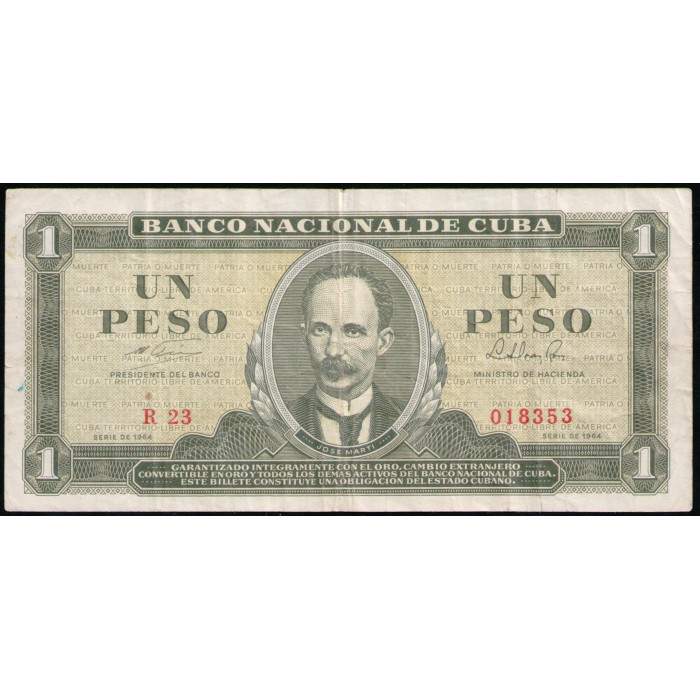 Куба 1 Песо 1964 год 