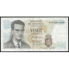 Бельгия 20 франков 1964 год