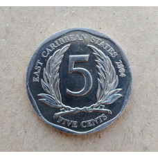 Восточные Карибы 5 Центов 2004 год