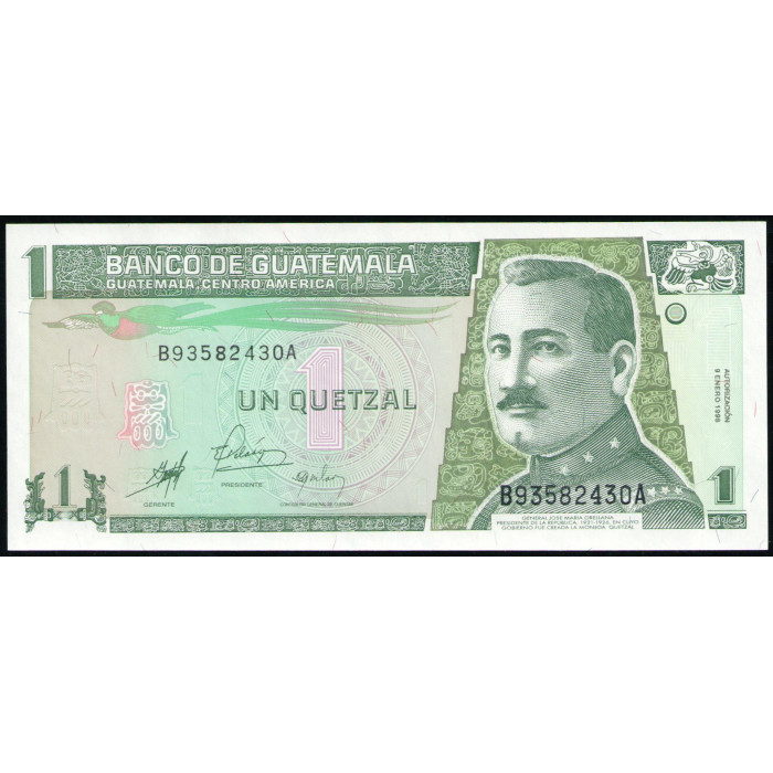 Гватемала 1 Кетцаль 1998 год , UNC