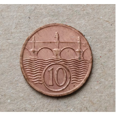 Чехословакия 10 Геллеров 1938 год , Мост