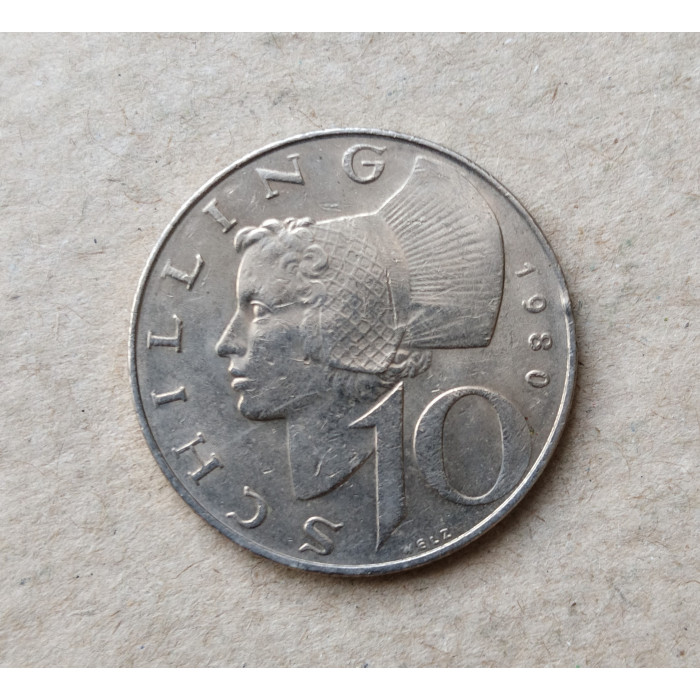 Австрия 10 Шиллингов 1980 год