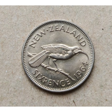 Новая Зеландия 6 Пенсов 1964 год , Птица гуйя