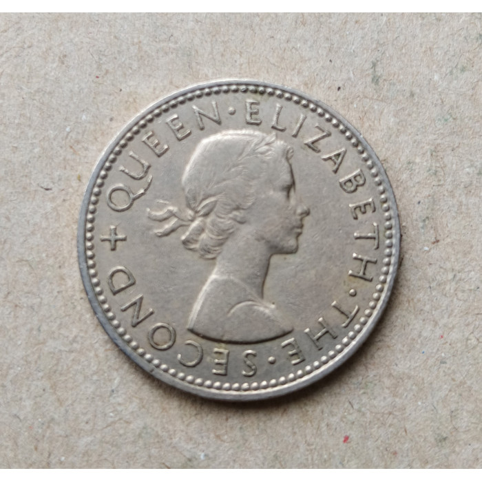 Новая Зеландия 1 Шиллинг 1964 год , Воин Маори