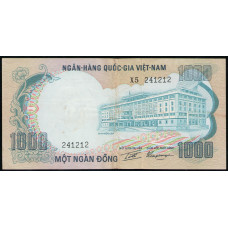 Южный Вьетнам 1000 Донгов 1972 год 